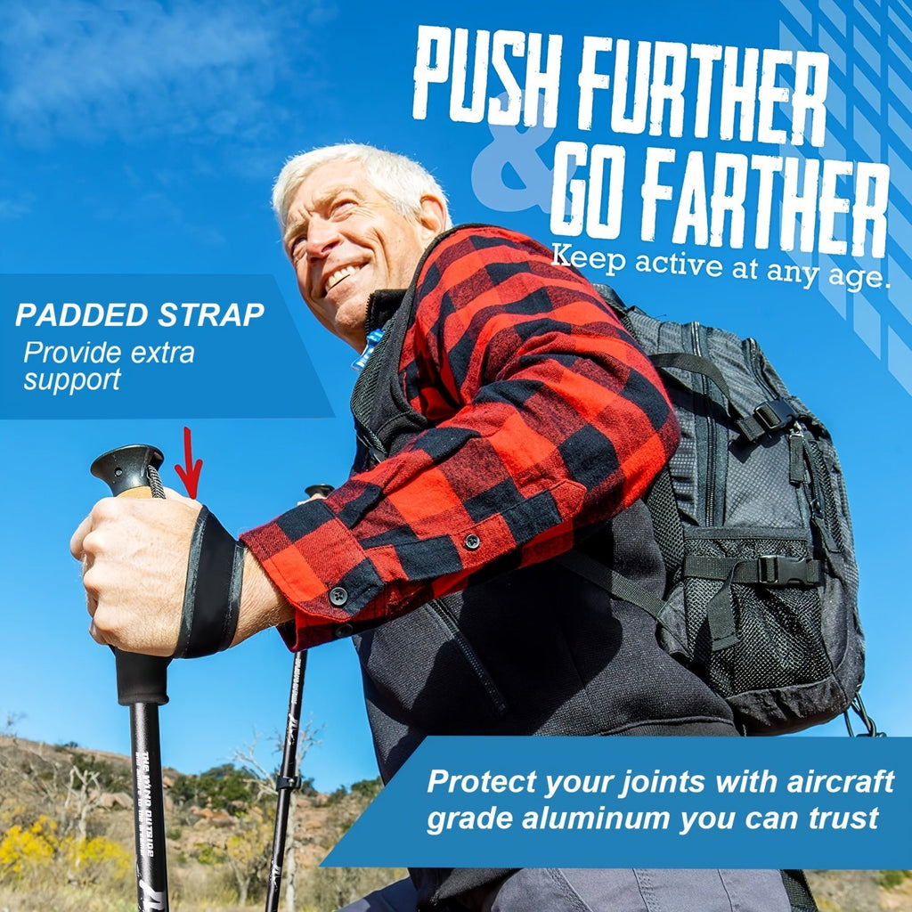 NNETM Aluminum Telescopic Trekking Poles Set for Outdoor Adventures