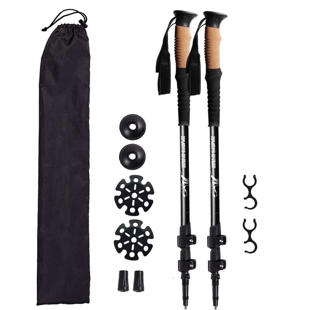 NNETM Aluminum Telescopic Trekking Poles Set for Outdoor Adventures