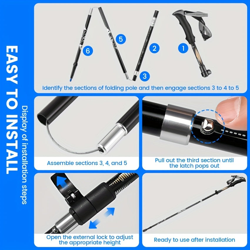 NNETM Aluminum Trekking Poles for Hiking