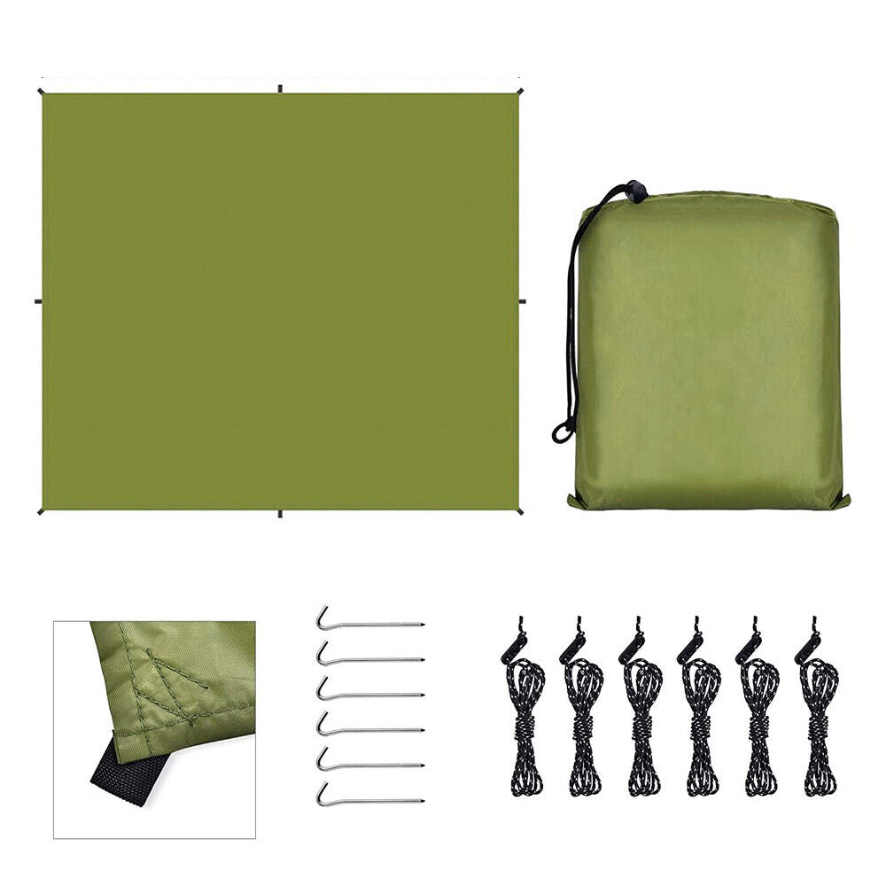 3x3 metrová, vodotesná plachta na kempovanie, s darčekovým prenosným obalom