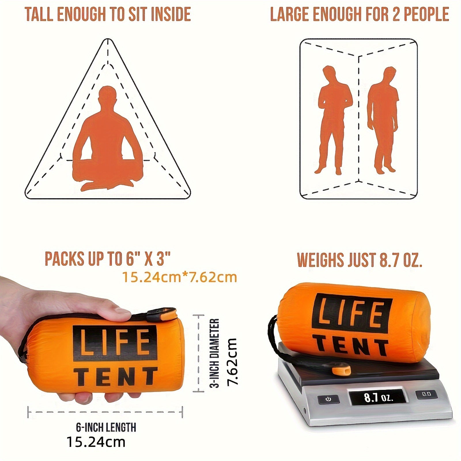 Emergency Survival Shelter Tent for 2 Persons