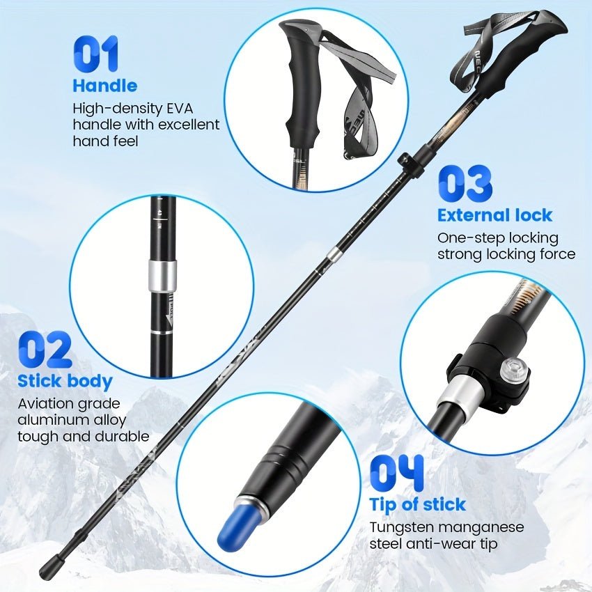 NNETM Aluminum Trekking Poles for Hiking