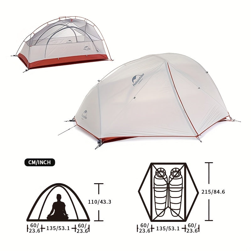 NNETM 2 Person Camping Tent Double Layer