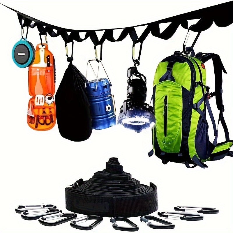 NNETM Camping Gear Storage Strap with 19 Buckles