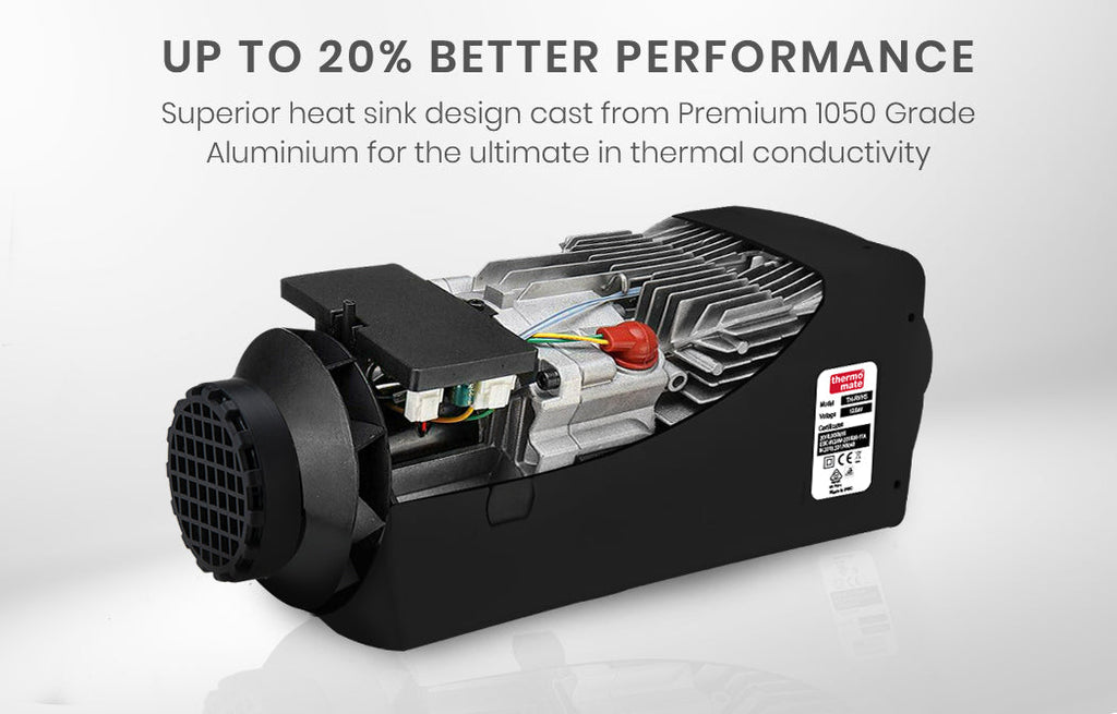 NNEMB 12V 5kW Diesel Air Heater for Caravan Camper Trailer Van Motorhome RV-Grey