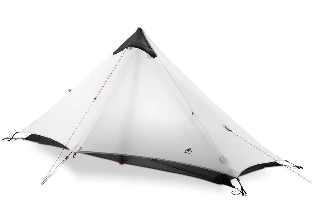 NNEOBA 1-Person Rodless Camping Tent 3-Season Gray