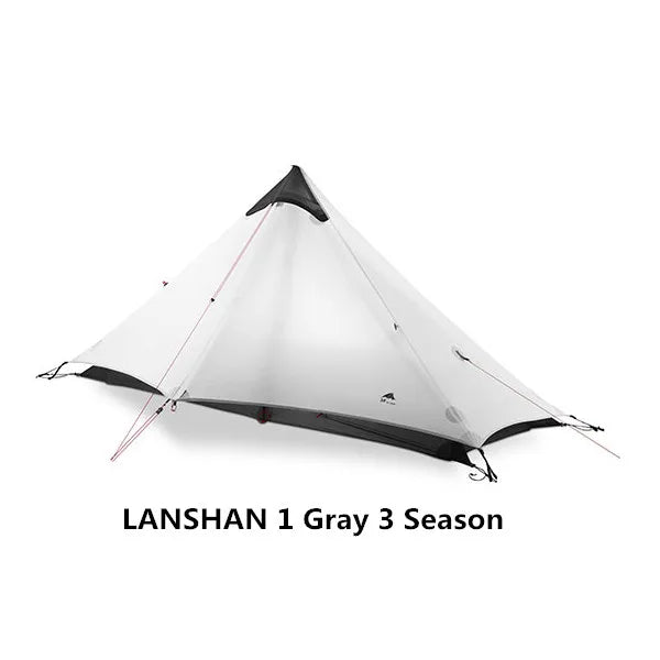 NNEOBA 1-Person Rodless Camping Tent 3-Season Gray