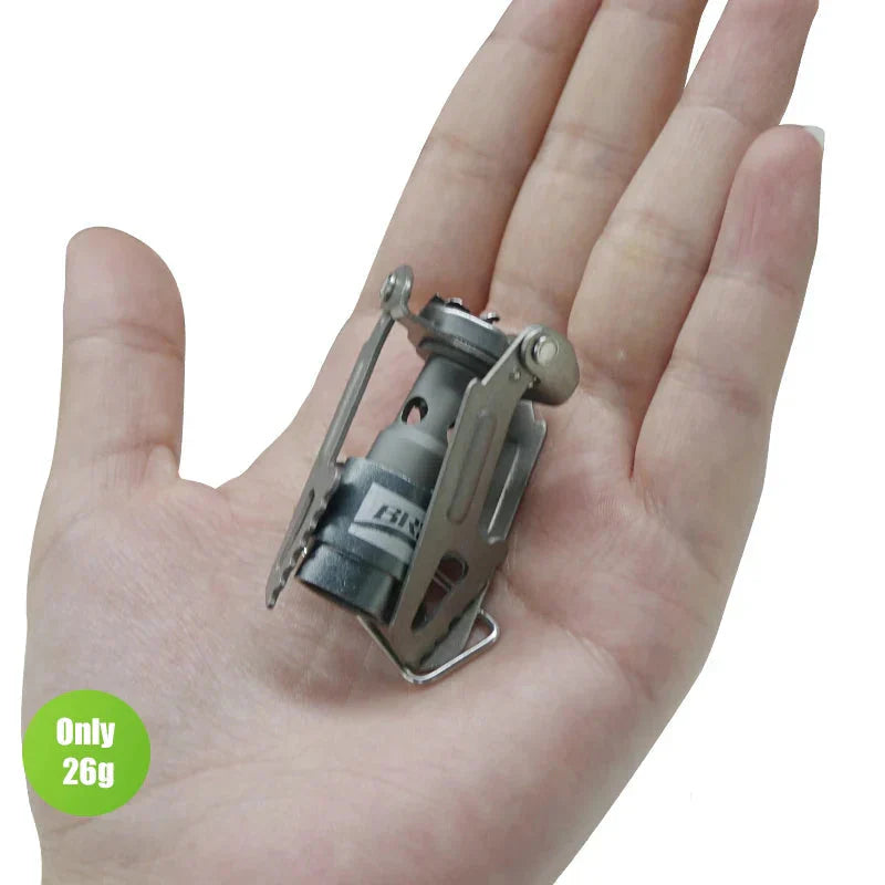Titanium Outdoor Gas Stove 2700W Mini Camping Burner Silver