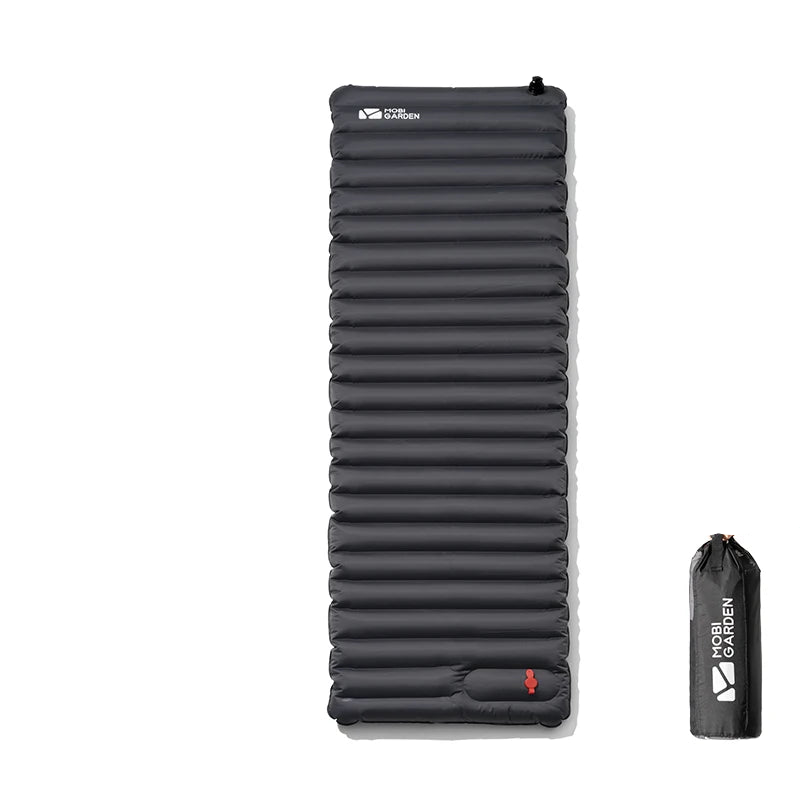 NNEOBA Inflatable Air Mat with Pump Single Sleeping Pad Gray