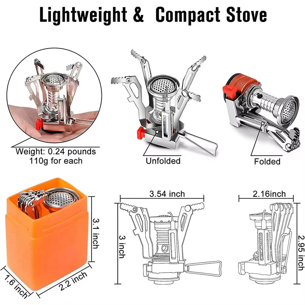 NNEOBA Ultralight Portable Camping Stove Orange