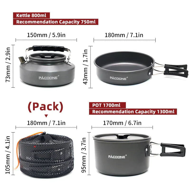 NNEOBA Camping Cookware Set Portable
