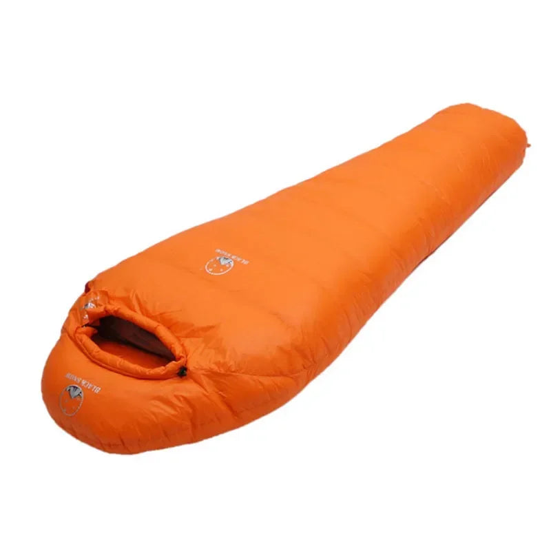 Goose Down Mummy Sleeping Bag Orange