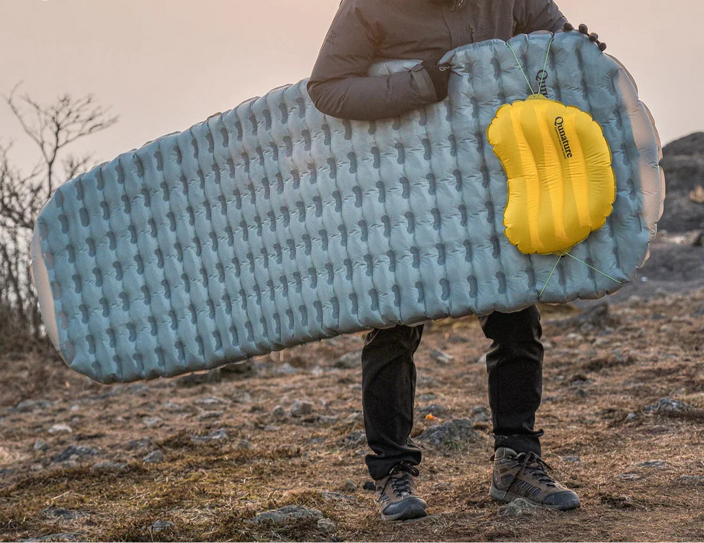 Inflatable Camping Sleeping Pad Waterproof Blue