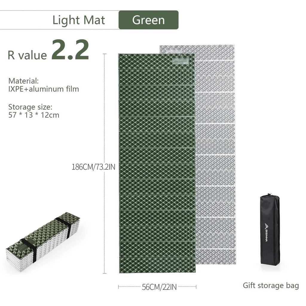 Ultralight Folding Camping Mat Moistureproof Pad Green