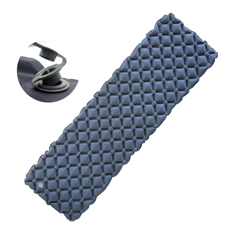 NNEOBA Camping Inflatable Air Mattress with Built-In Pump Blue