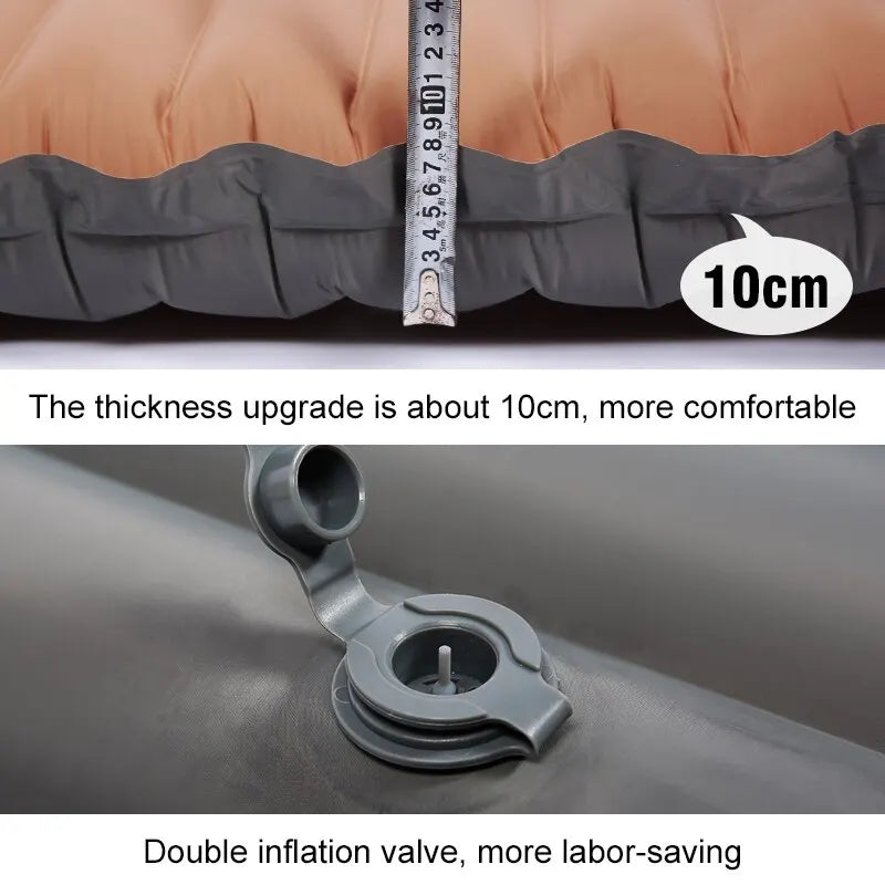NNEOBA 10cm Self-Inflating Air Mattress Splicable Pad Brown