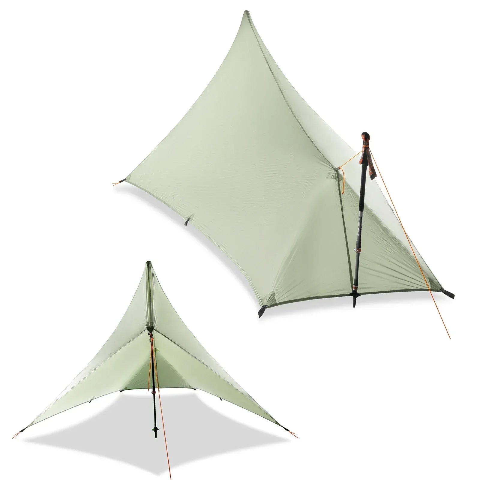 Ultralight Waterproof Flysheet Tent Shelter (Green)