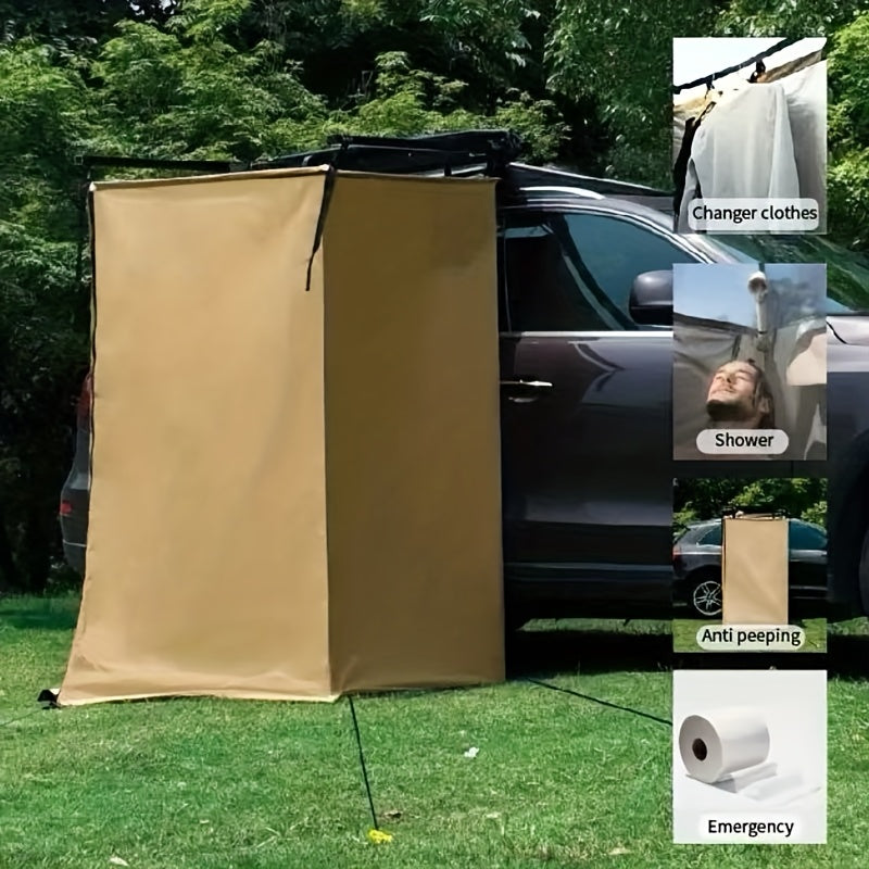 NNETM Portable Car Shower Tent Khaki Camping Changing Room