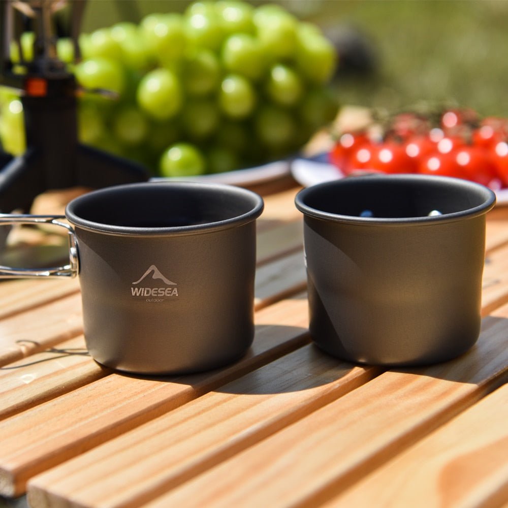 Camping Mug Outdoor Coffee Tea Aluminum Cup Tourism Tableware Picnic Cooking Supplies Equipment Tourist Trekking Hiking