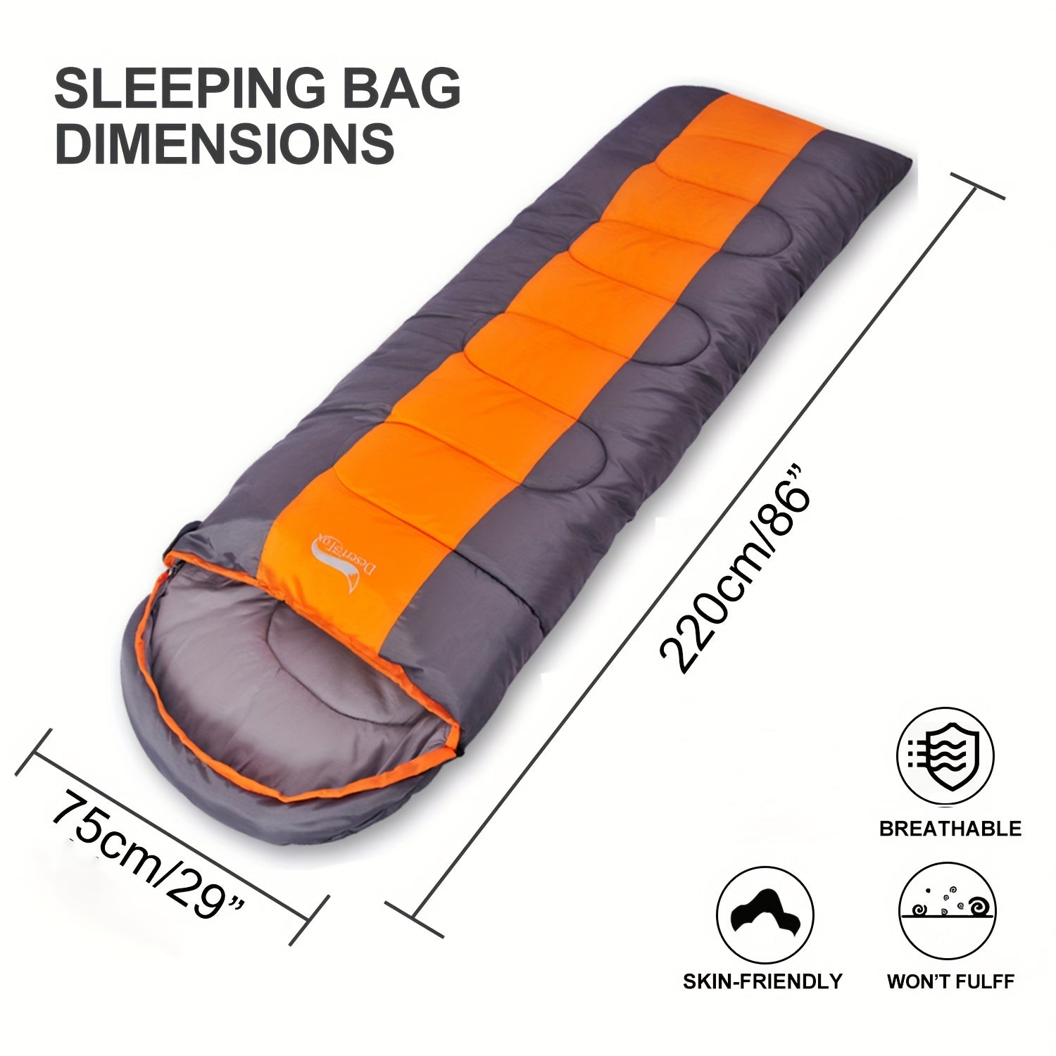 NNETM 3-Season Lightweight Sleeping Bag for Hiking Camping