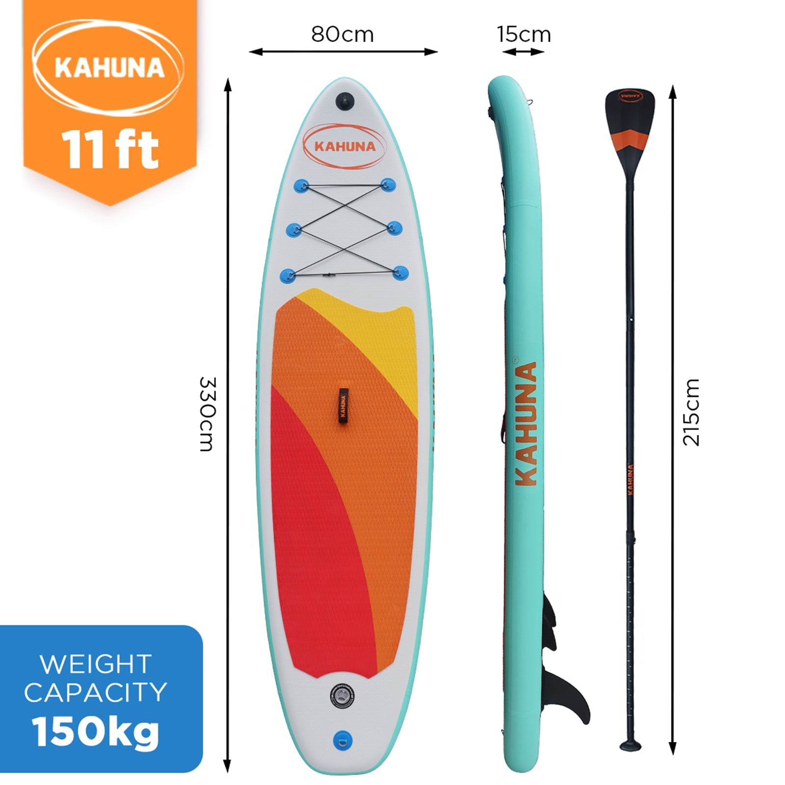 NNEDPE Inflatable Stand Up Paddle Board 11FT SUP Paddleboard