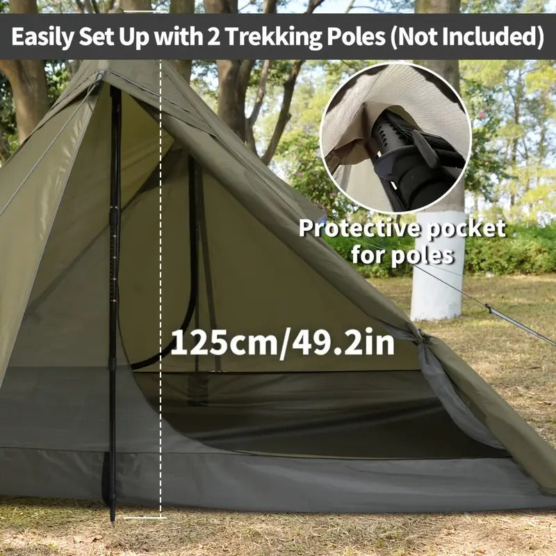 2-Person Backpacking Tent with Footprint