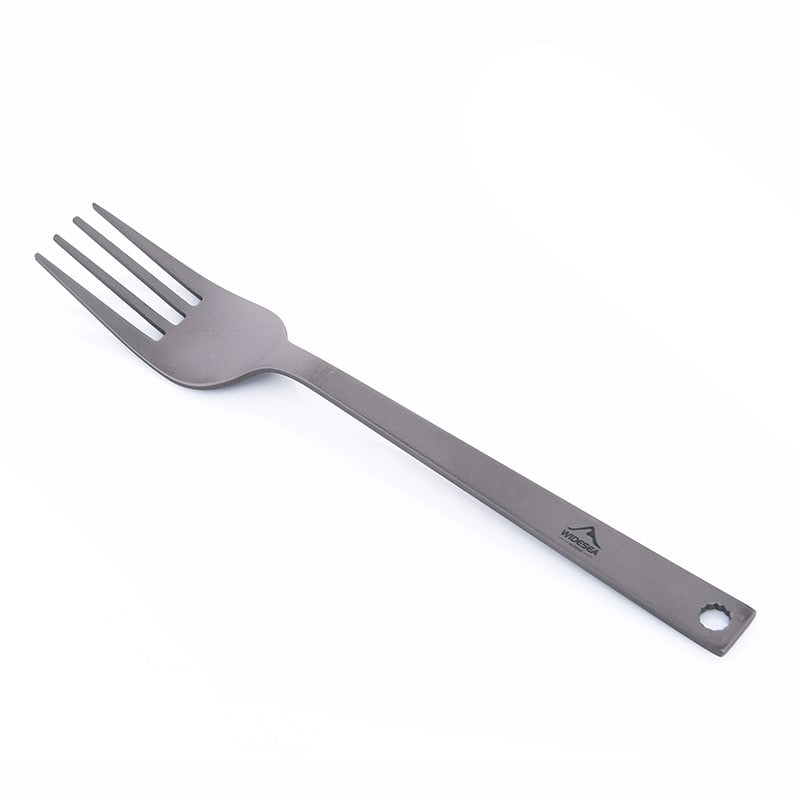 Titanium Spoon Fork Knife Set 50G Camping Tableware Ultralight  Travel Tourist Outdoor Cookware Gear Equipment