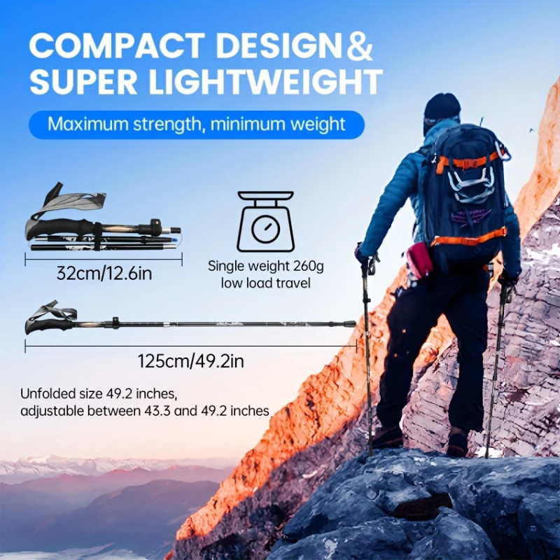 NNETM Aluminum Trekking Poles for Hiking